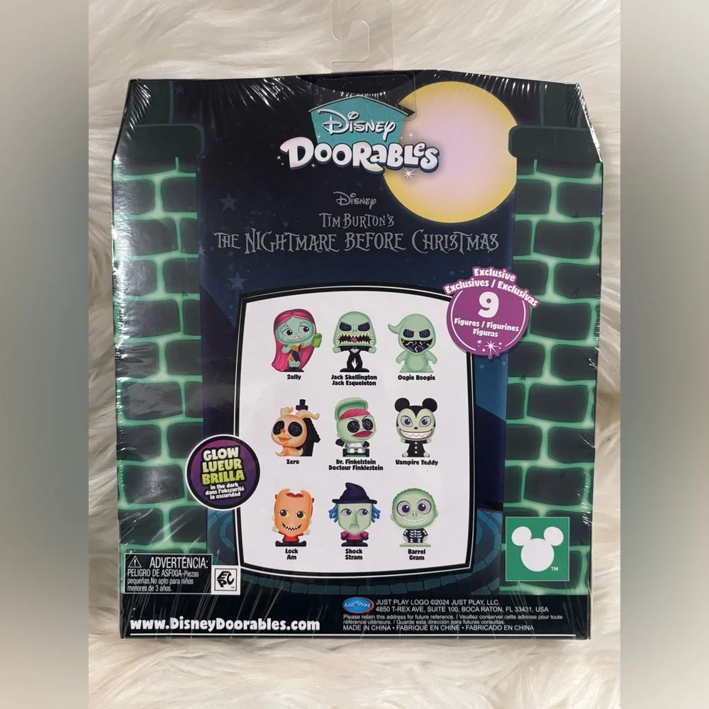 Disney Doorables Nightmare Before Christmas Glow in the Dark 9 Figure Set NIB